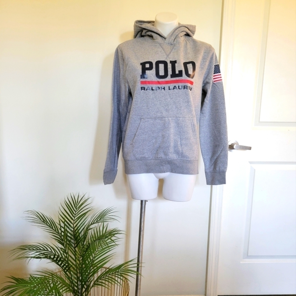 Gray Polo hoodie Boys size XL